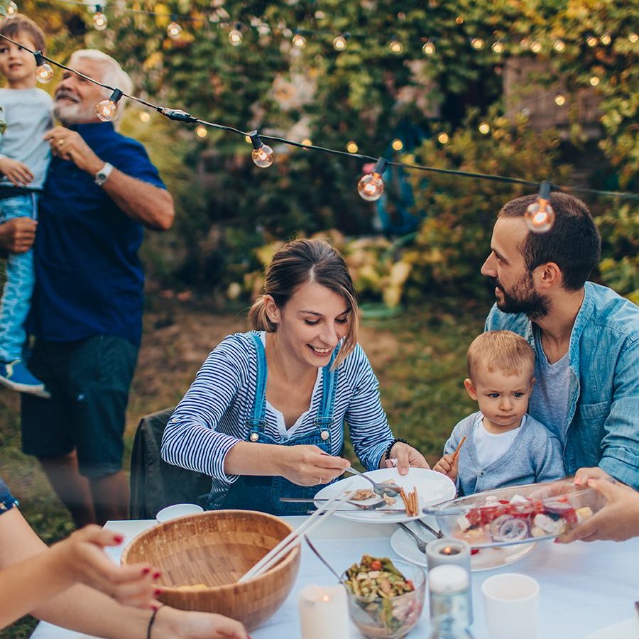 family outdoors